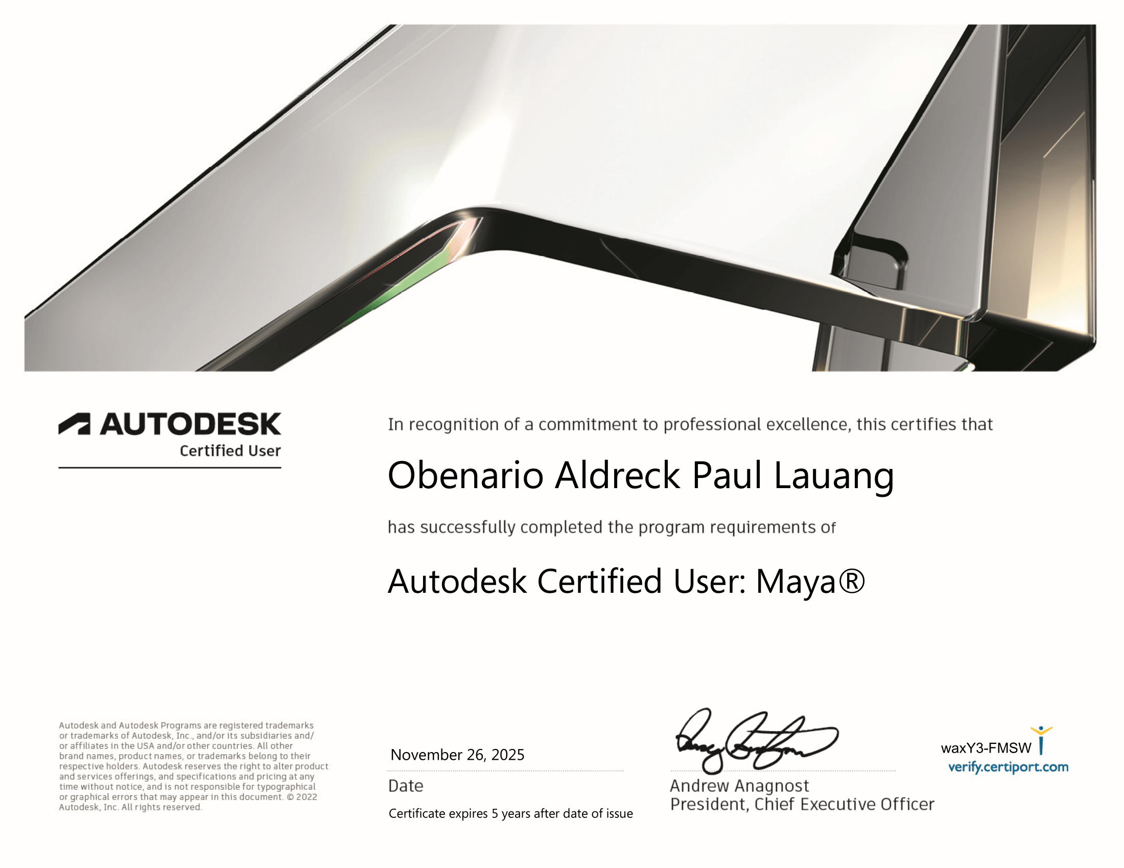 Certificate 3